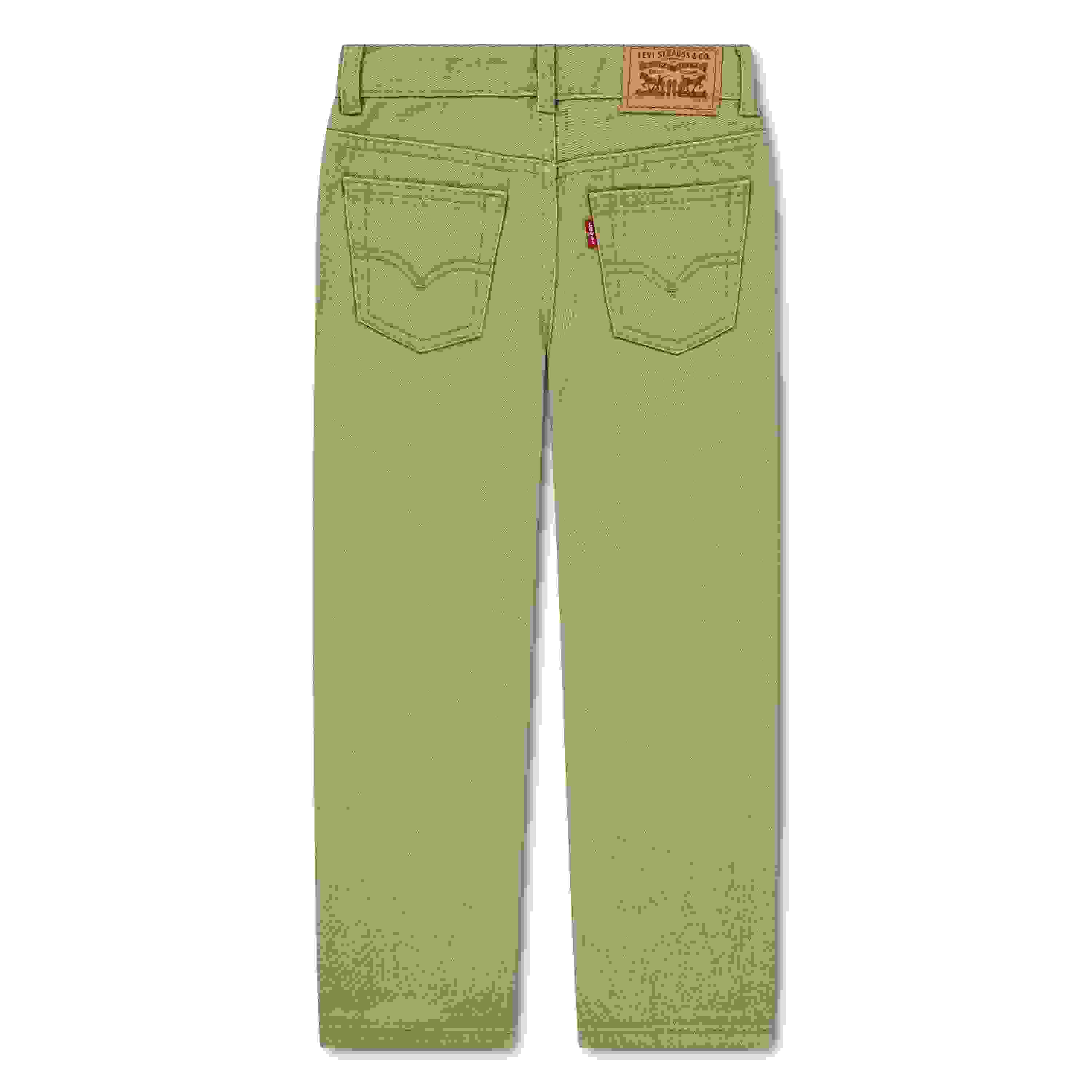 Levi's 505 Regular Fit Lt Wash Denim Big Boys' Khaki Jeans